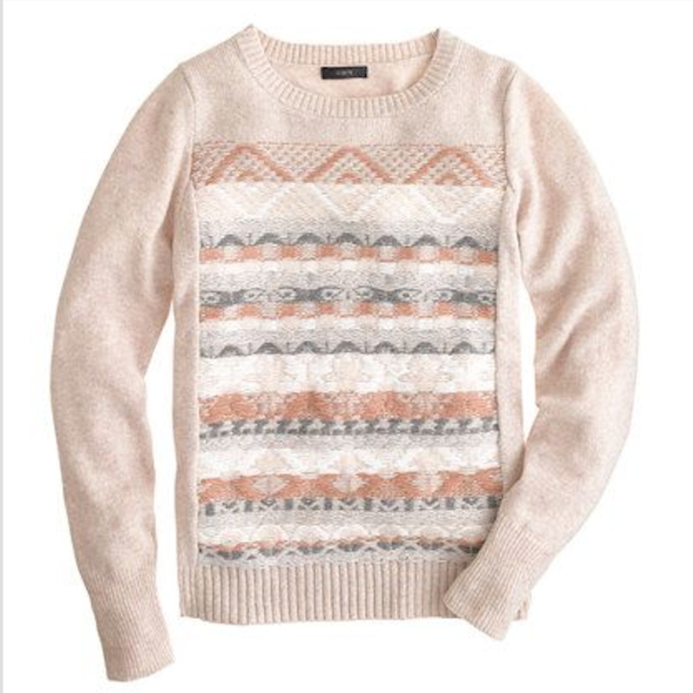 J. Crew Sweater - Jacquard Stitch/Fair Isle Sz. XL